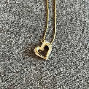 Elegant Gold Heart Pendant Necklace